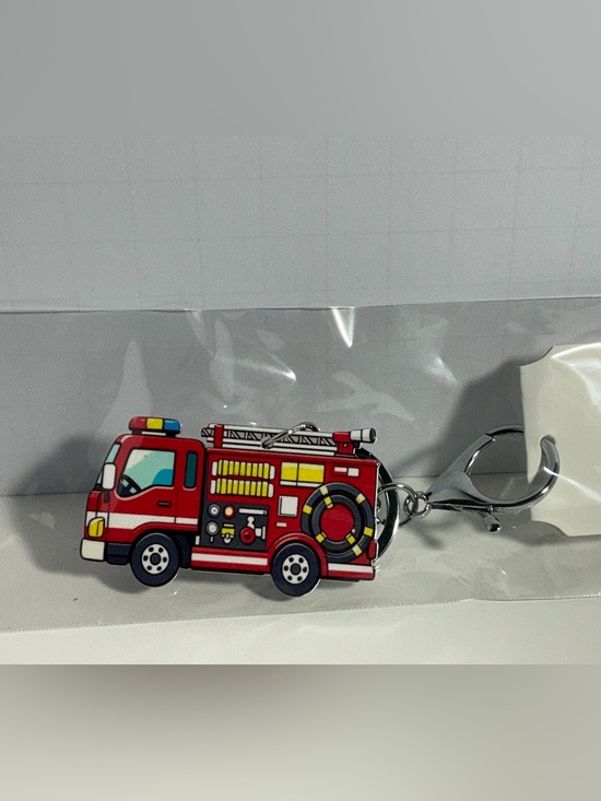 Accessories - Fire Truck Acrylic Keychain